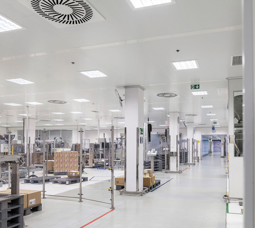 Éclairage de laboratoire Recipharm