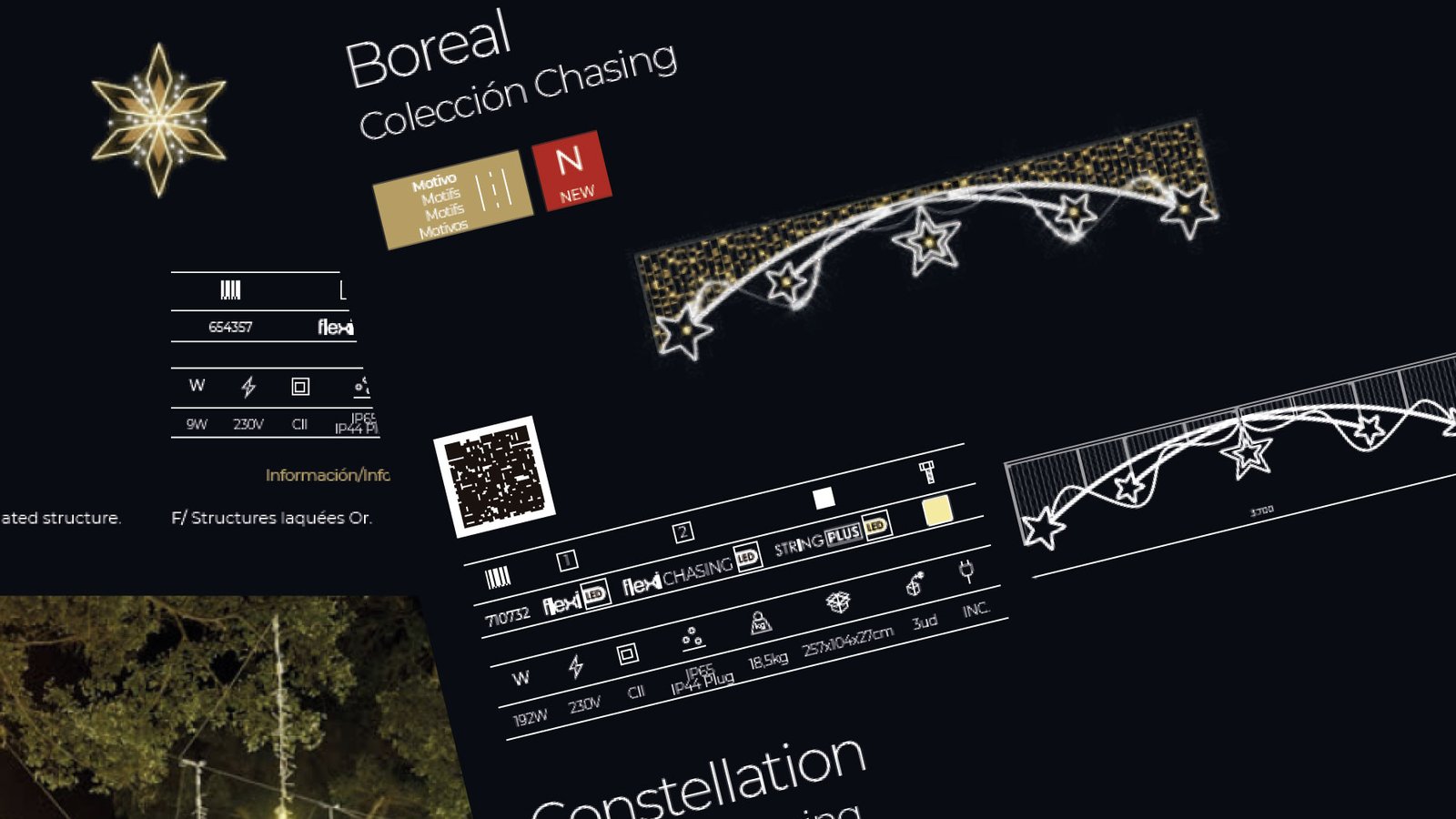 Motivos Boreal y Constellation de la colección Chasing