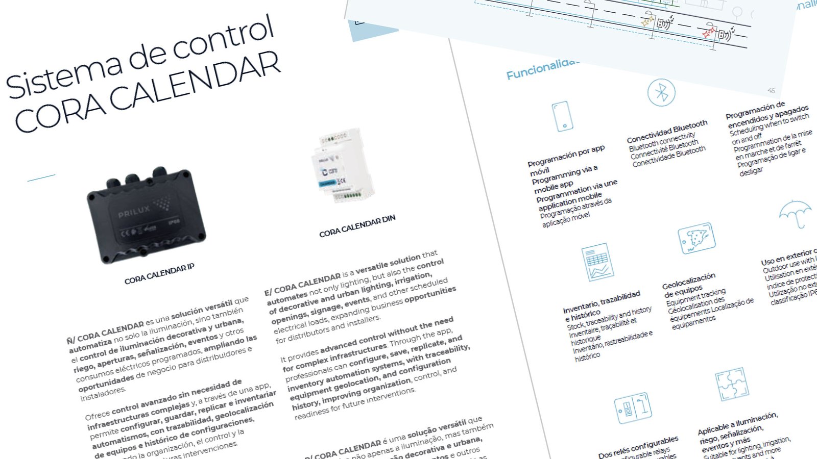 Sistema de control CORA Calendar en versiones IP y DIN