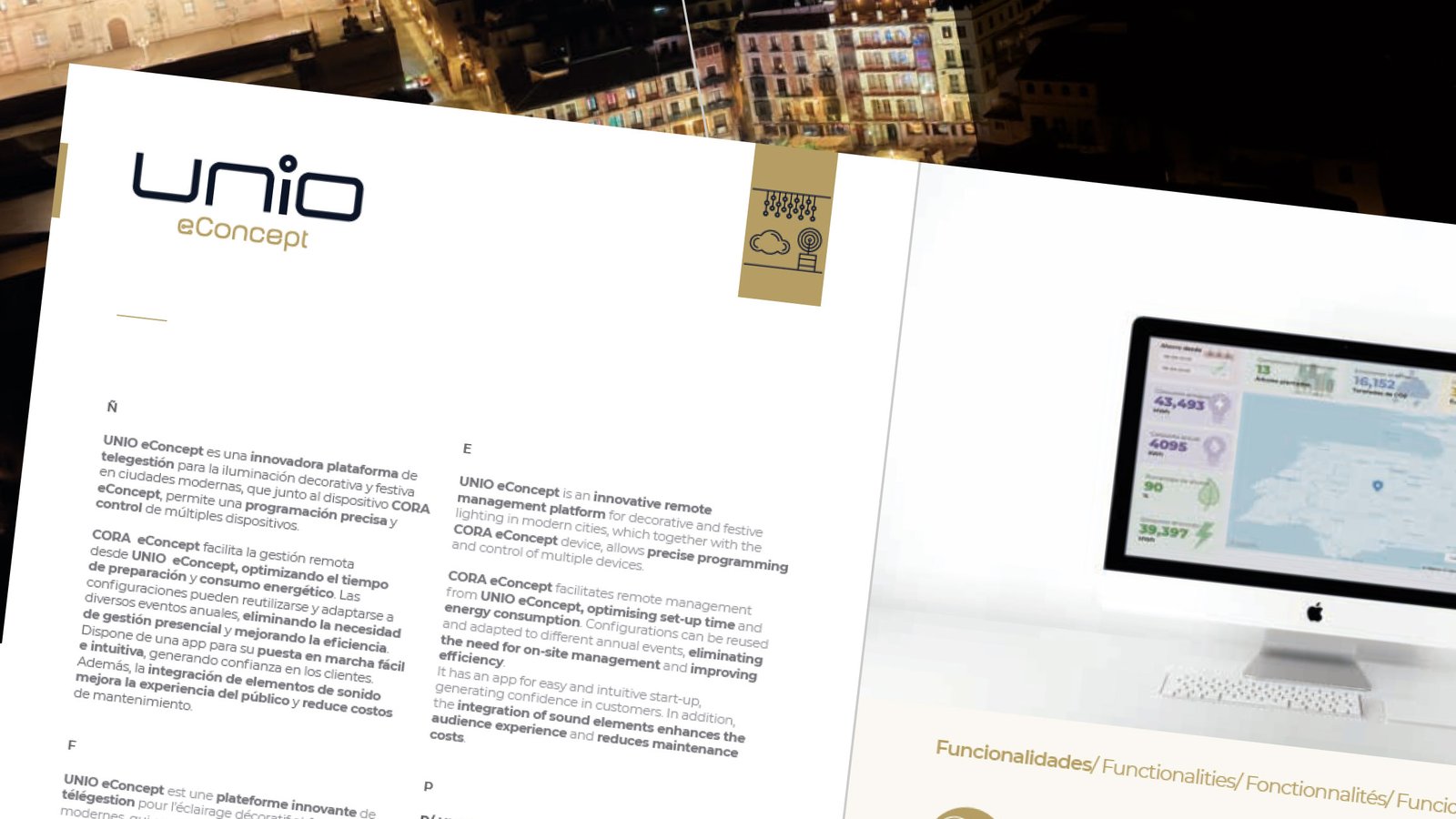 Plataforma de telegestión UNIO eConcept para iluminación decorativa y festiva